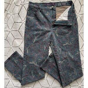 Women's Cottagecore Woodland Floral Jeans Size 8 Amanda Vintage Vibe Nature